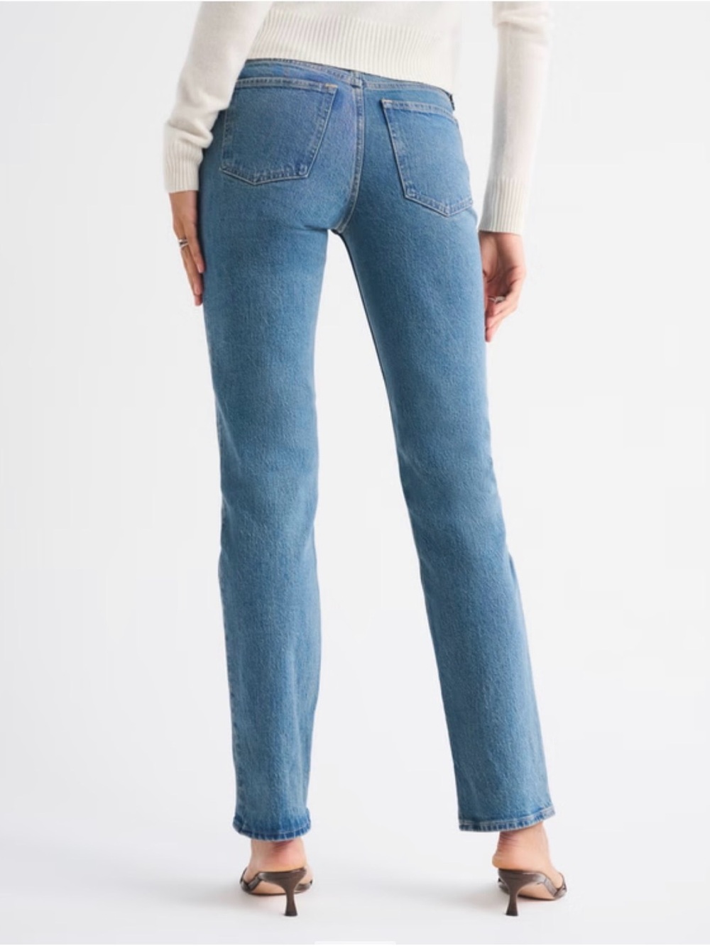 abercrombie and fitch the straight mid rise jeans